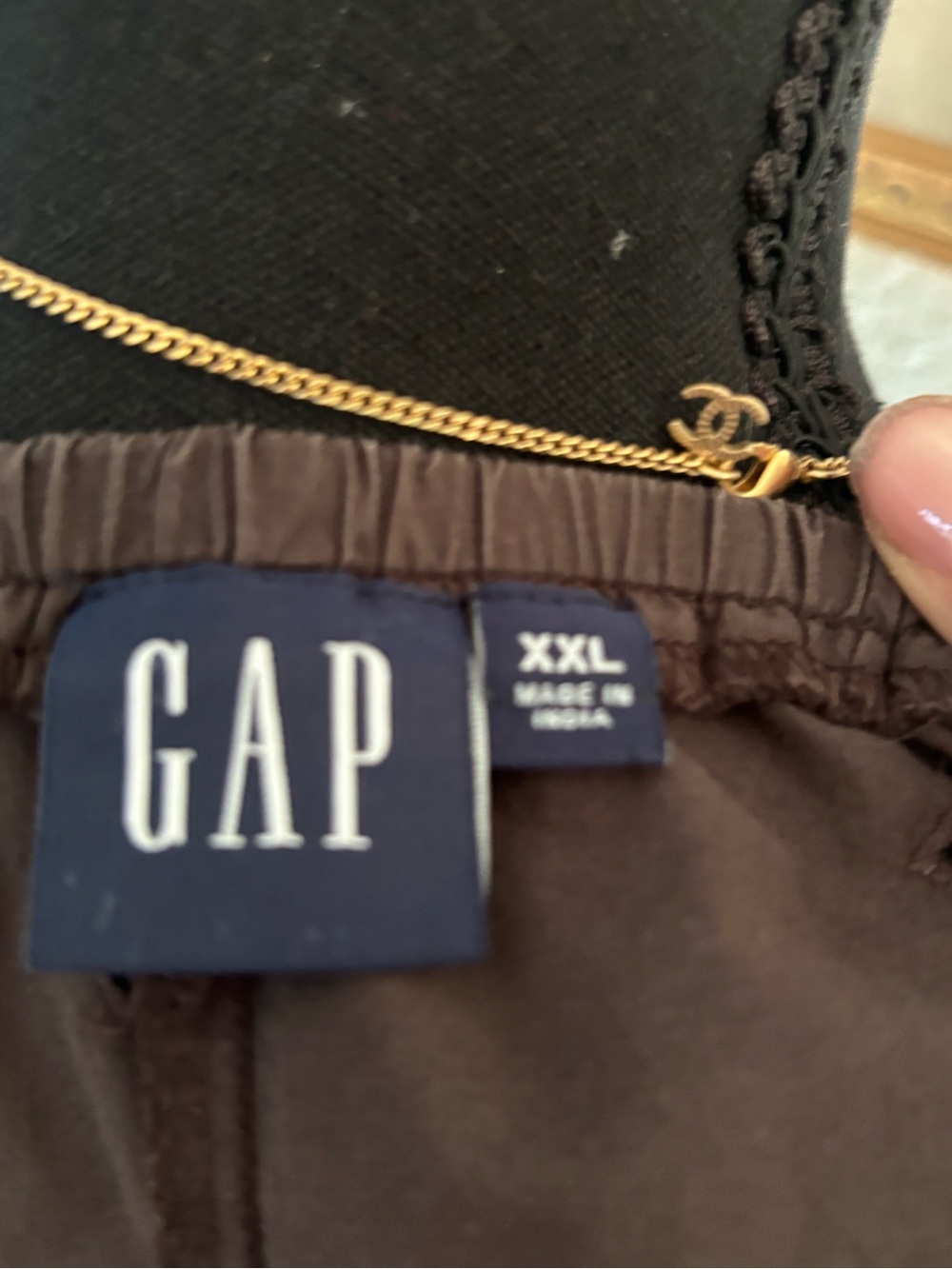 GAP Eyelet Long Sleeve Peasant Blouse🤎Brown XXL